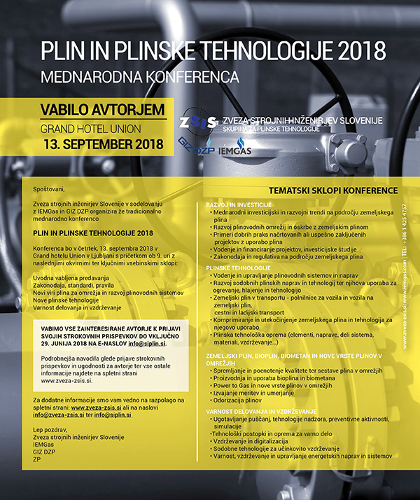 Plin in plinske tehnologije 2018